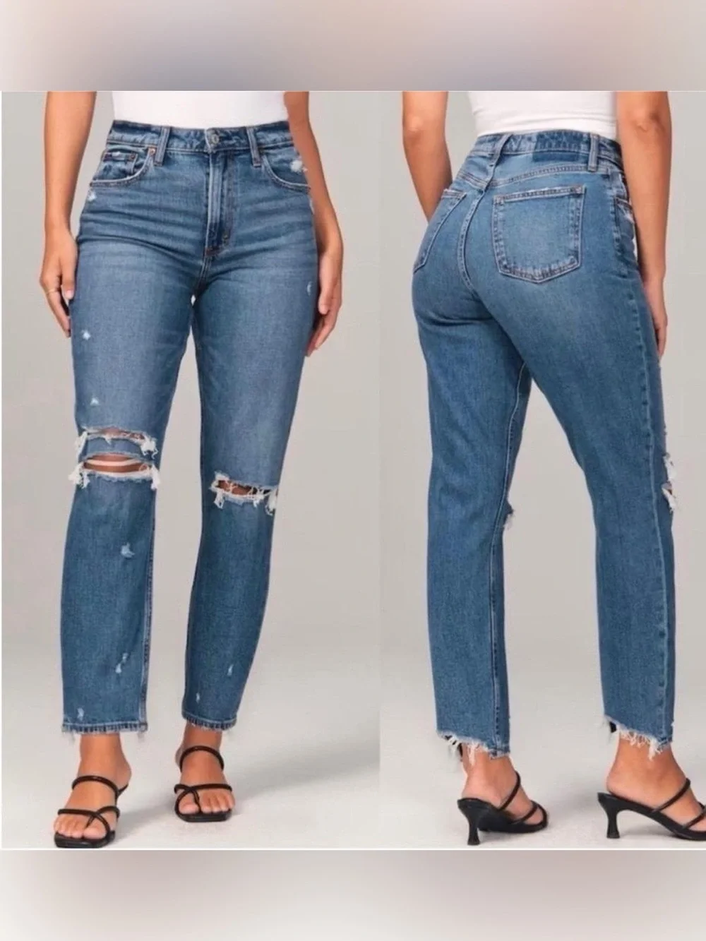 Abercrombie & Fitch Curve Love Mom Ankle jeans